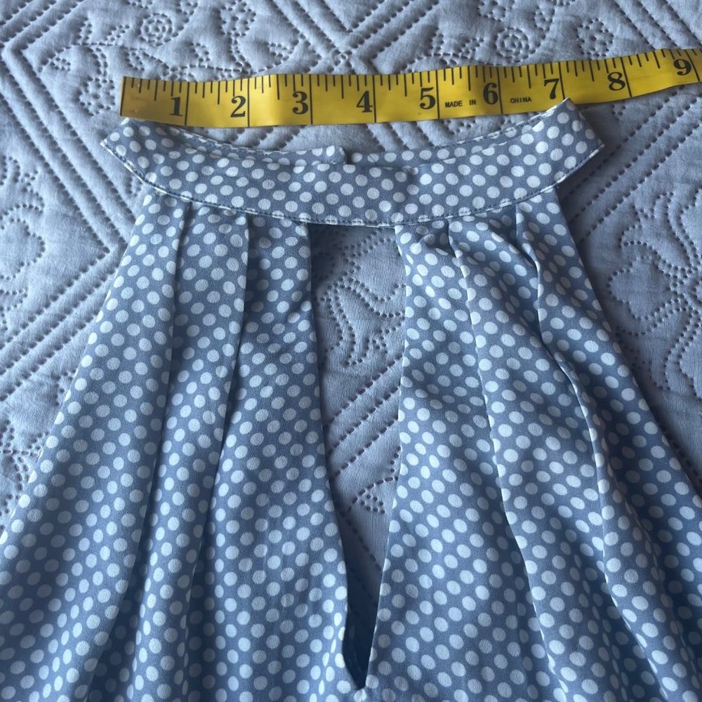 Express Polka Dot Halter Neck Fit & Flair Sleeveless Lined Dress Size 10 - Picture 6 of 8
